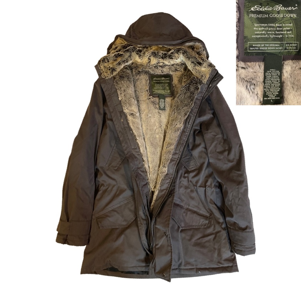 Vintage Goose Down Winter Coat made by Eddie Bauer in size Large